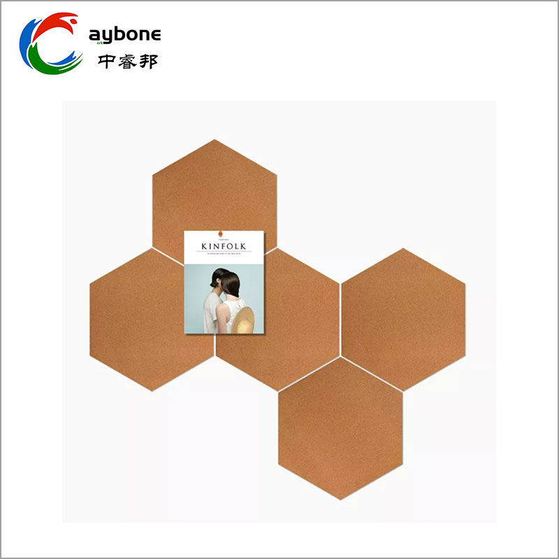 Tablero de corcho hexagonal Azulejos Tablero de clavijas autoadhesivo